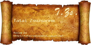 Tatai Zsuzsanna névjegykártya